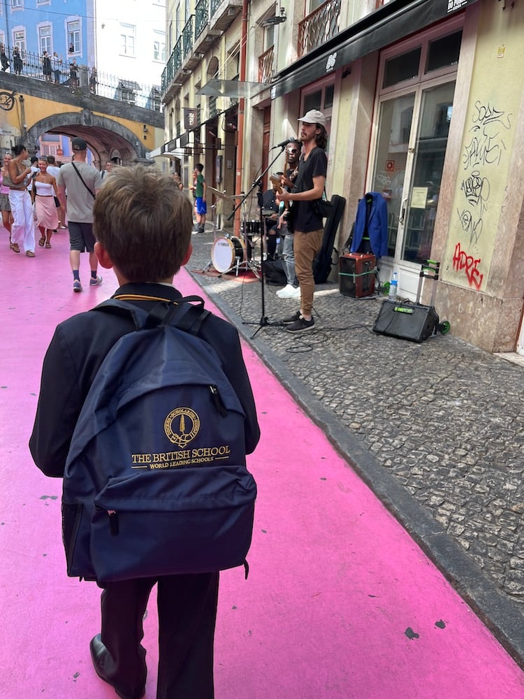 After School Stroll on Pink Street