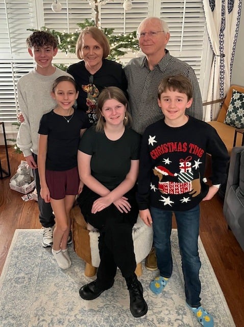 Cousins with Grandma and Grandpa 