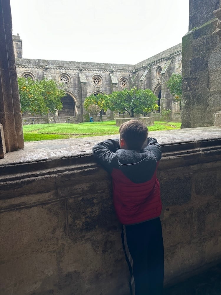 Seb Enjoying the Cloisters