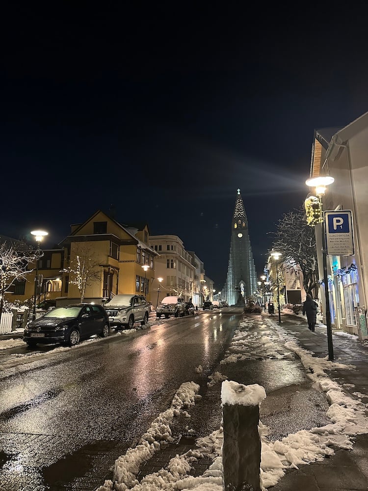 View Down Skólavörðustígur Street