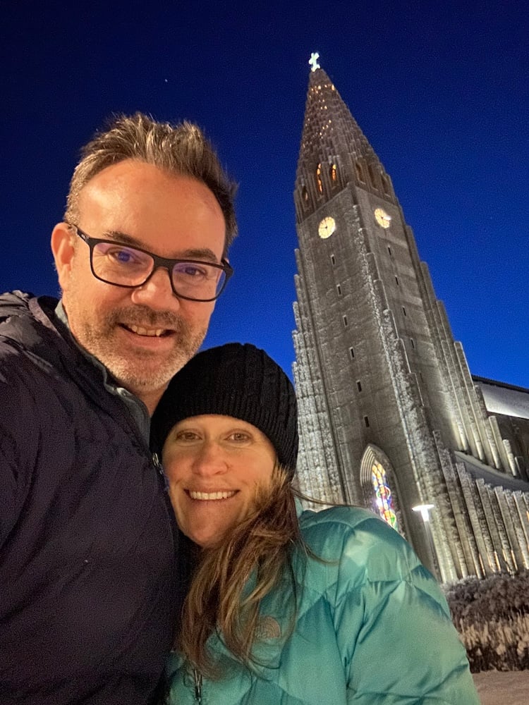 Challi at the Hallgrimskirkja