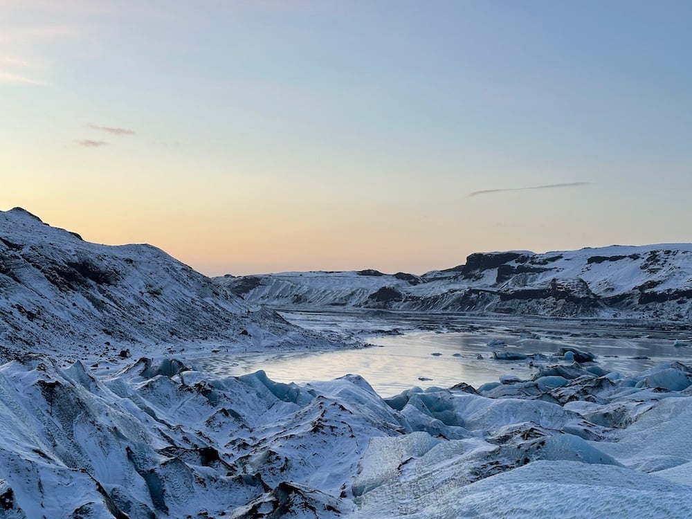 Glacier at 3:30pm Sunset