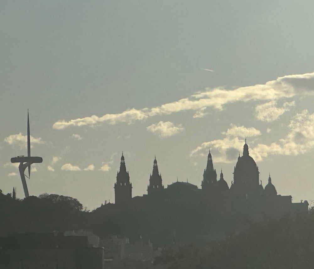 Silhouette of Barcelona Skyline