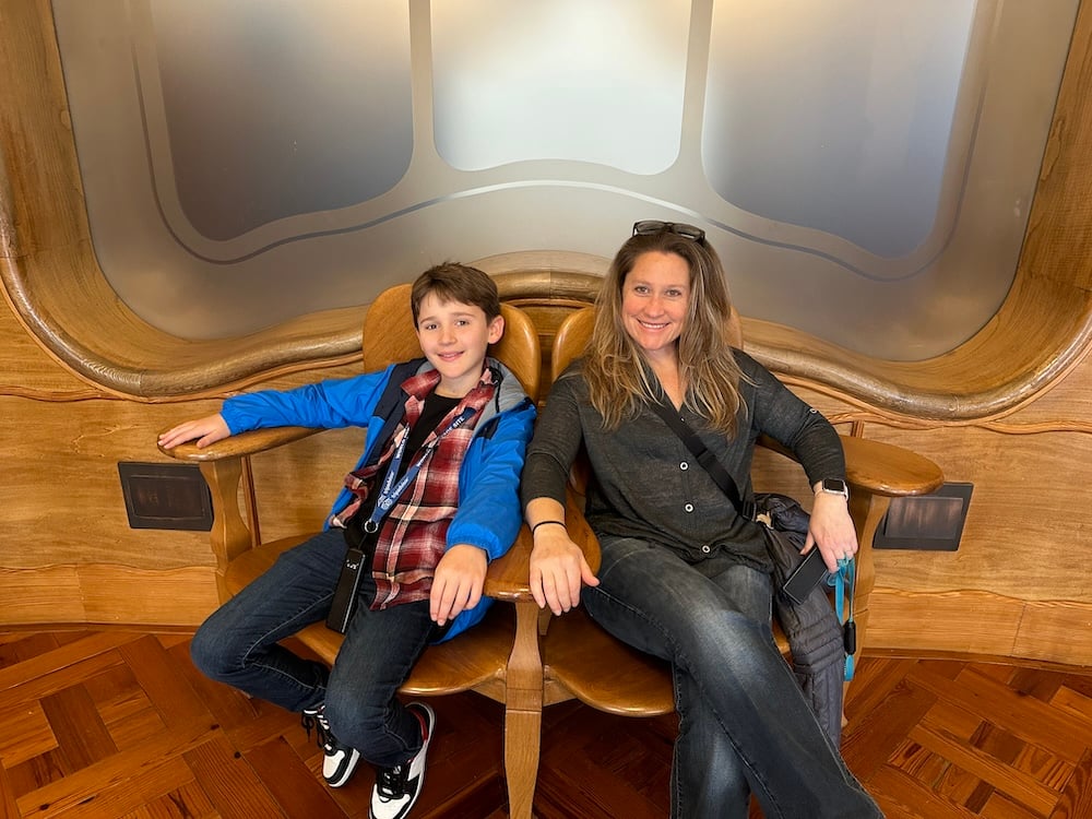 Enjoying a Seat in Casa Batllo