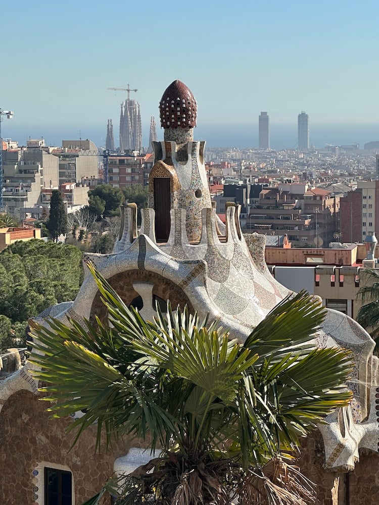 Park Güell with Sagrada Família in the Distance