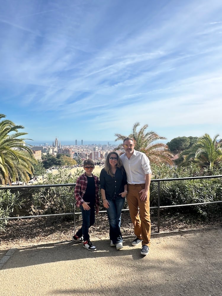 Challi Near the Top of Park Güell