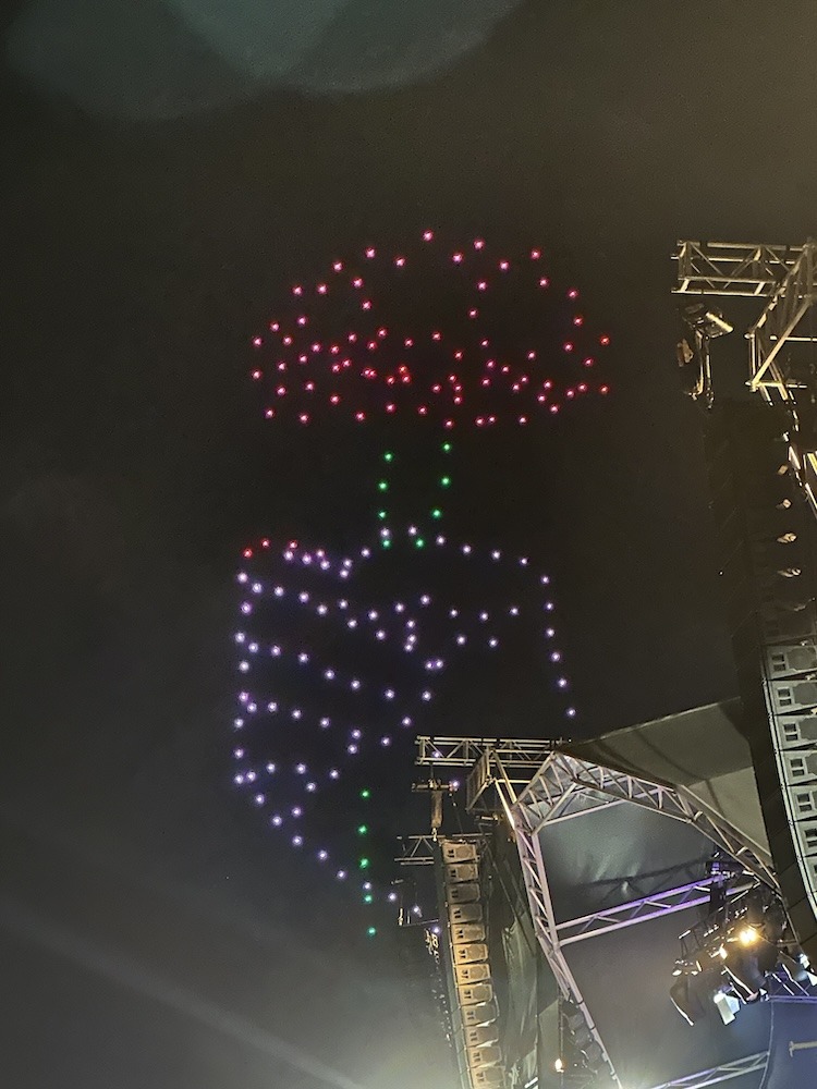 Carnation of Drones Over Liberty Day Celebration