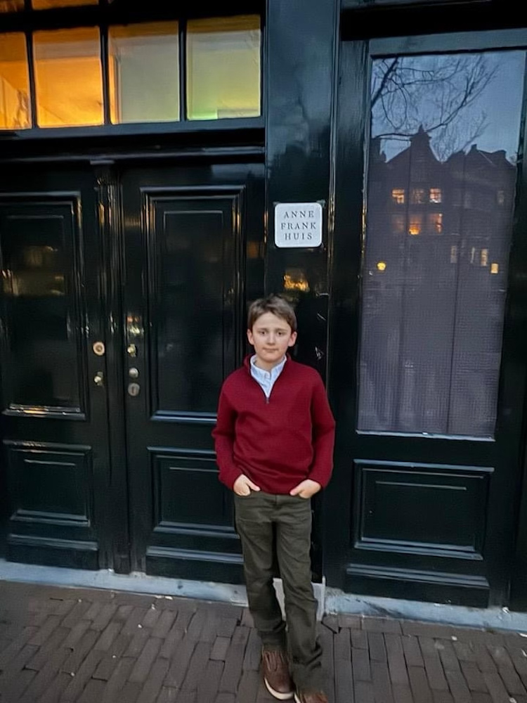 Outside the Anne Frank House
