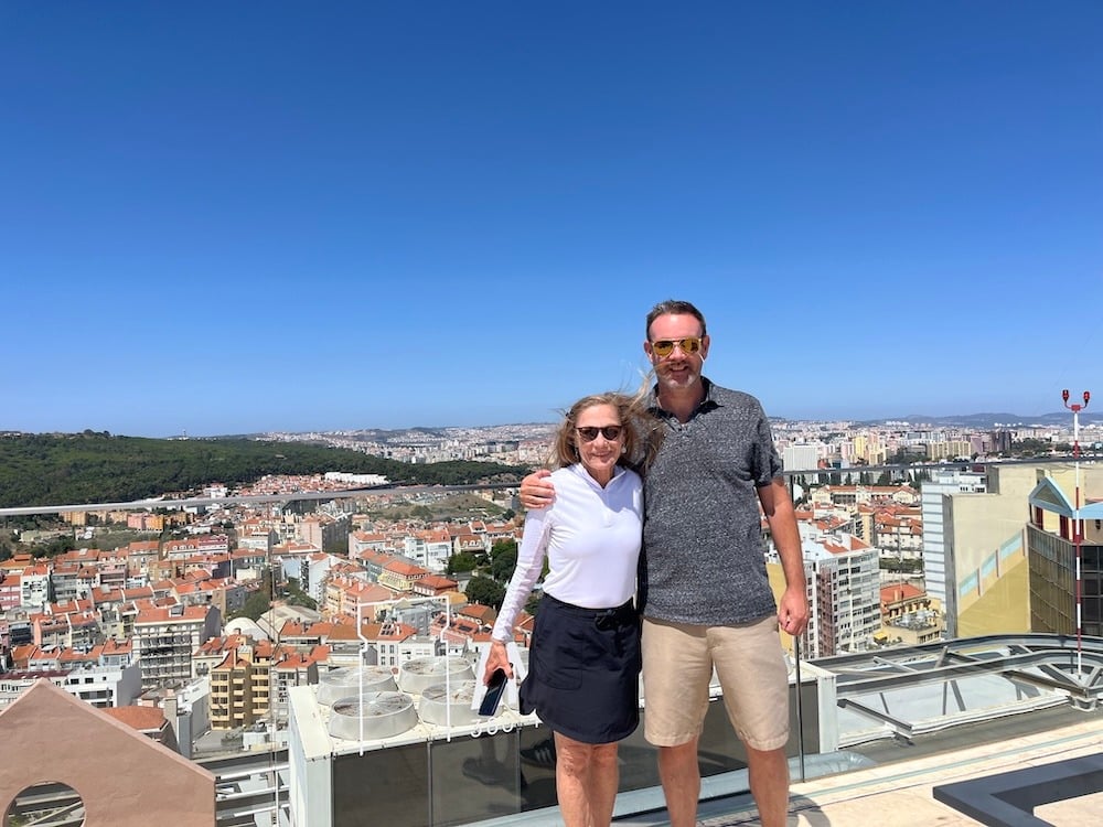 Chad and Pam Atop Amoreiras