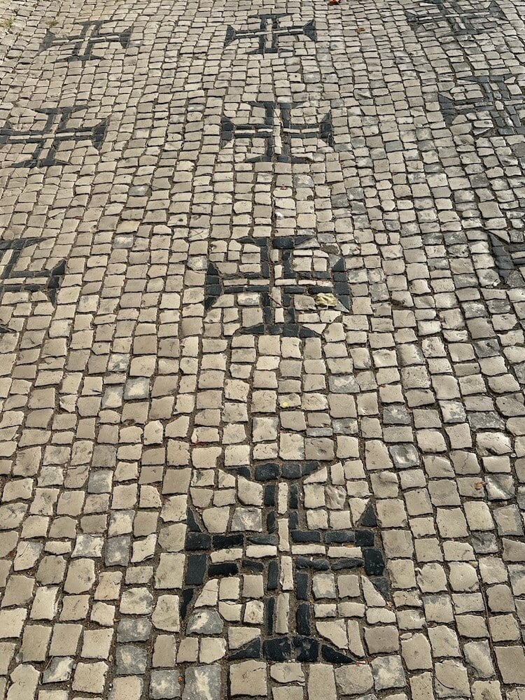 Portuguese Cross Calçada in Tomar