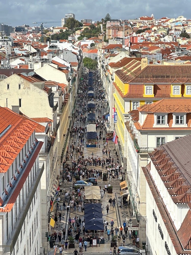 Rua Augusta from the Arch