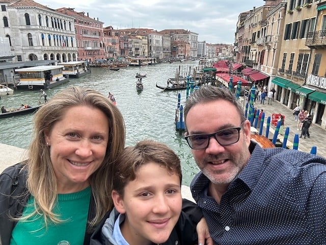 Family Pic on the Rialto Bridge