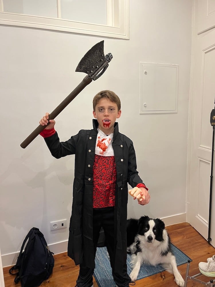 Heading to School on Halloween