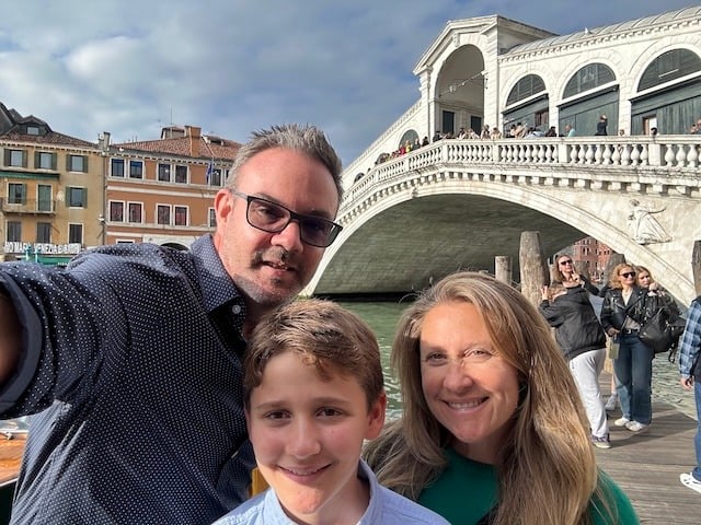 Family Pic at the Rialto Bridge