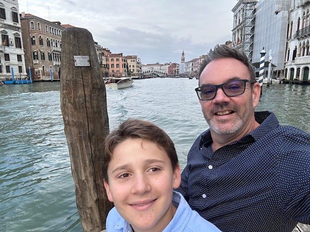 Hanging with Seb on the Grand Canal