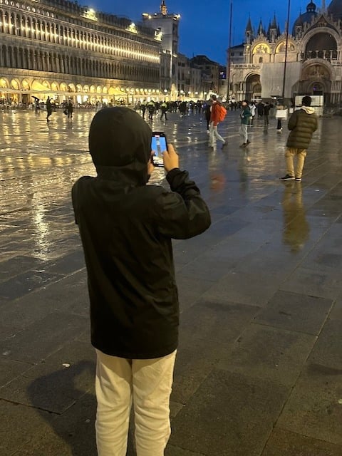 Seb Taking Photos in Piazza San Marco