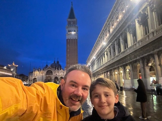 Hanging with Seb in Piazza San Marco