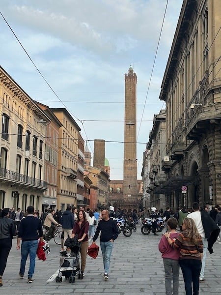 The Two Towers of Bologna