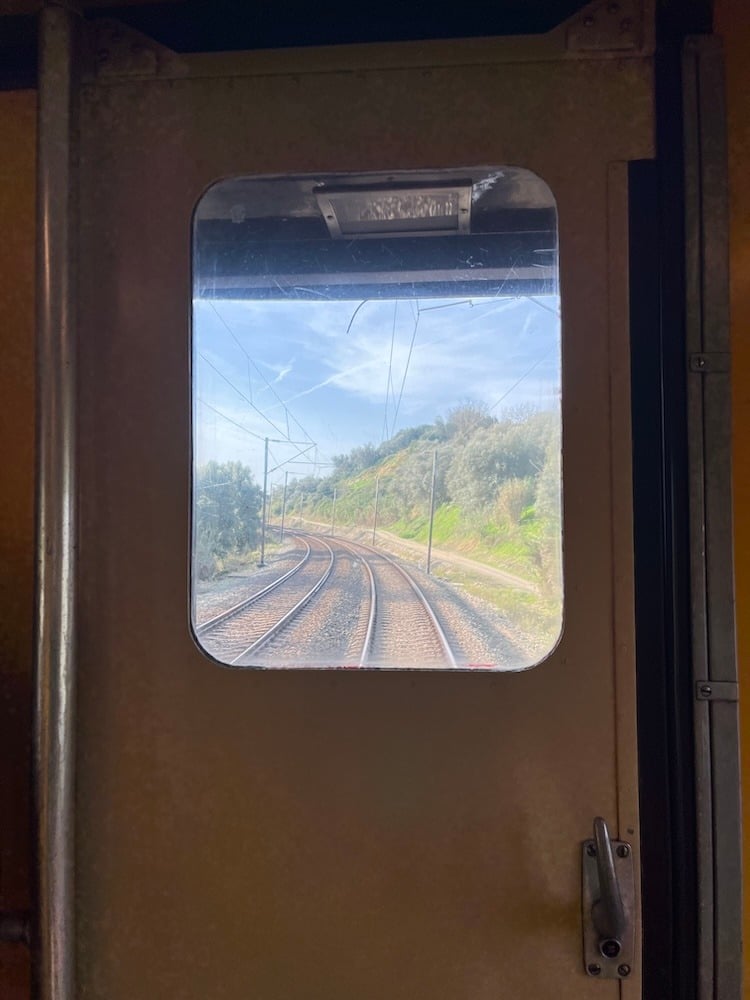 Looking Out the Vintage Train