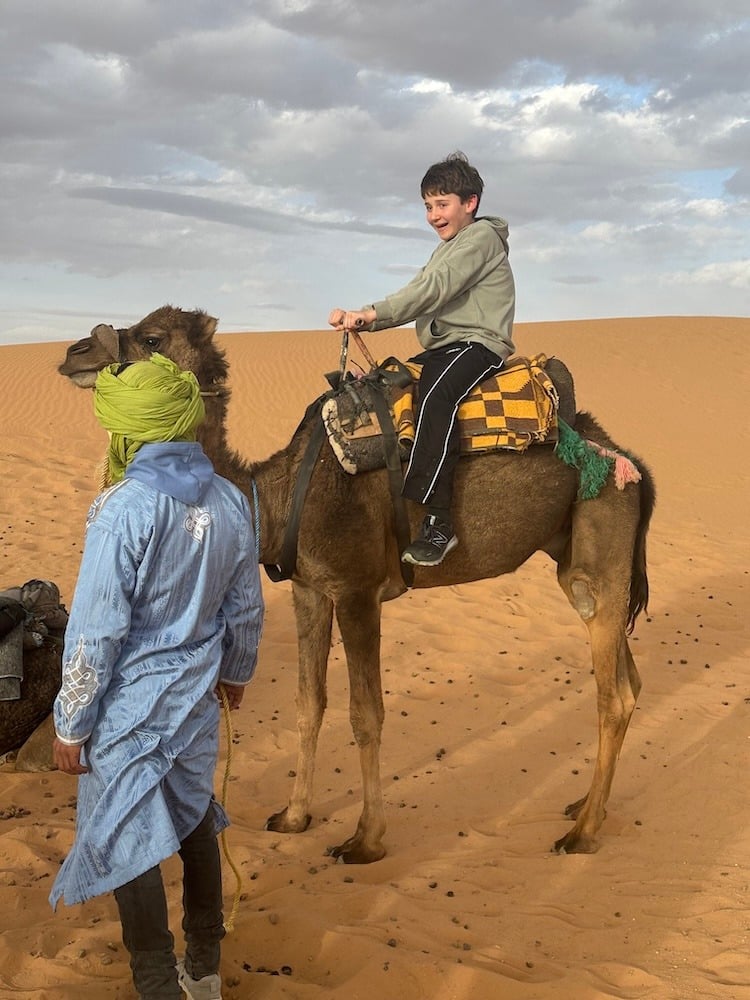 Seb on the Camel
