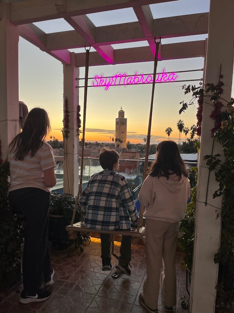 Sunset Rooftop Swing