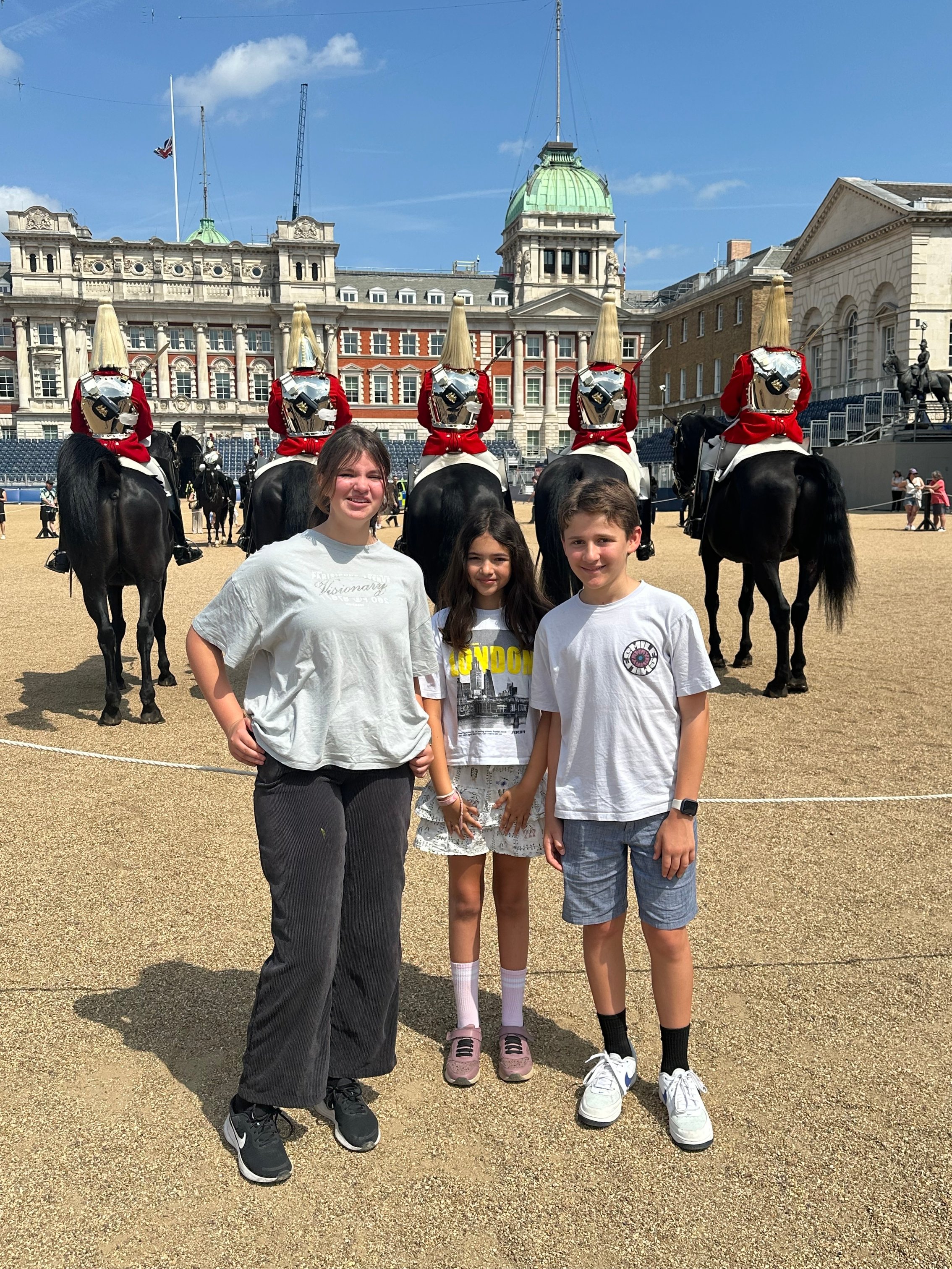 Kids with the Horse Guards